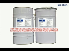 776A 776B Imballaggio flessibile a base di solvente Adesivo ad alta resistenza al trattamento per PET/AL/PE, VMCPP, PE, OPP/VMCPP