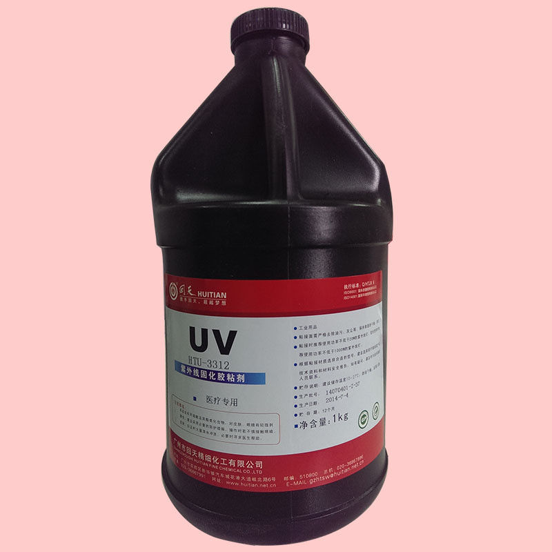 3310 adesivo UV di bassa viscosità (HTU-3310), adesivo curabile UV per vetro, plastica